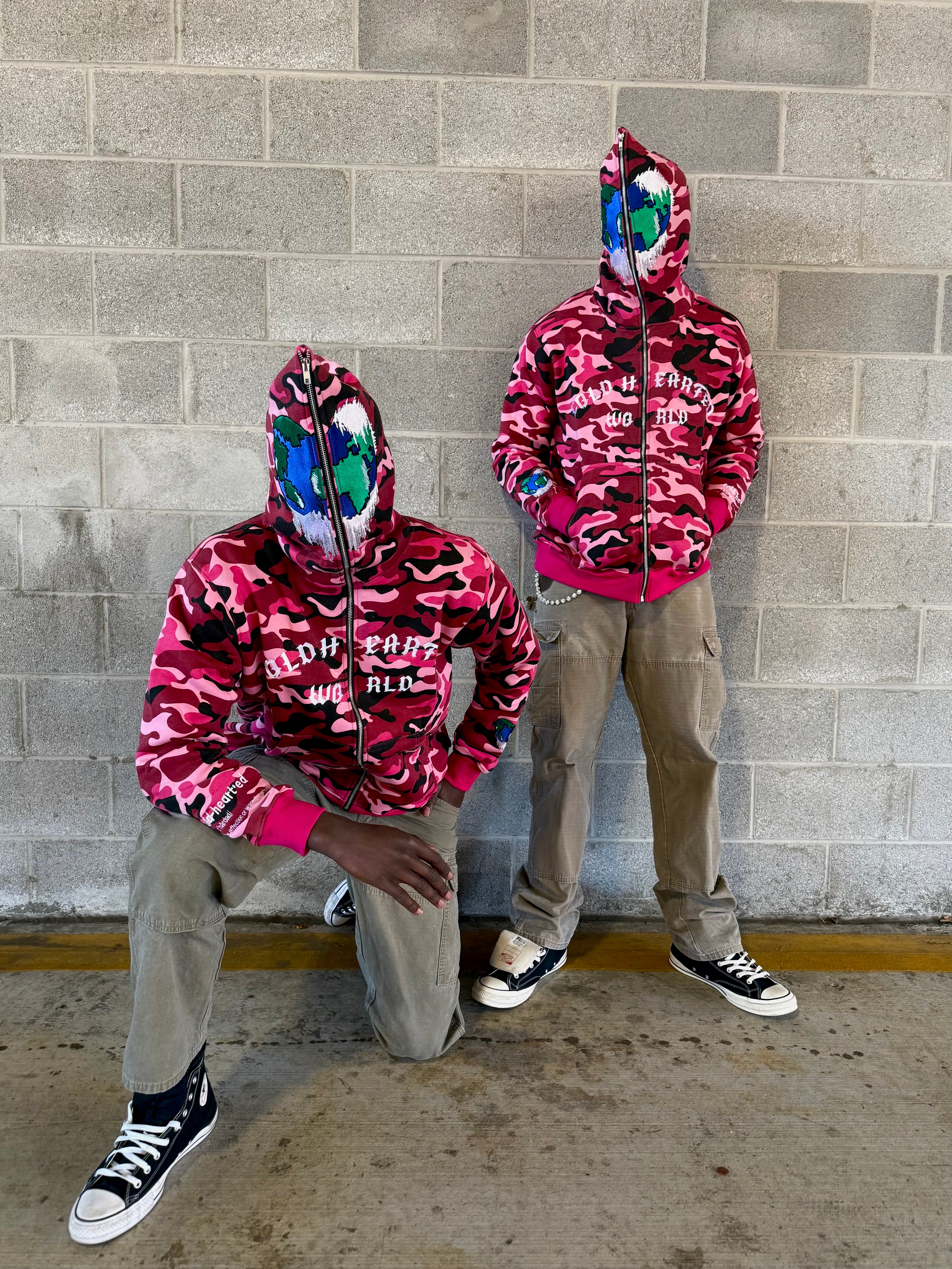 ZIP UP HOODIE (PINK CAMO) – Cold Hearted World
